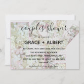 Vanilla Strawberry Hydrangeas Paare Dusche Einladung (Vorderseite)