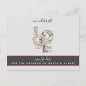 Vanilla Strawberry Hydrangeas Wedding Rett Date P Postkarte (Vorderseite)