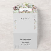 Vanilla Strawberry Hydrangeas Wedding Theme All In One Einladung (Außenbereich)