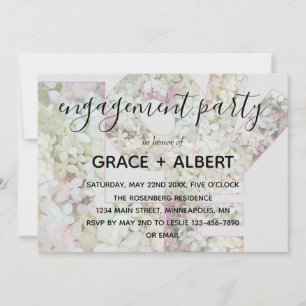 Vanilla Strawberry Hydrangeas Wedding Verlobung Einladung
