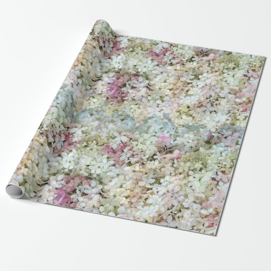 Vanilla Strawberry Hydrangea's Wrapping Paper Geschenkpapier (Ungerollt)
