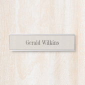 Vanilla Tan Wall Door Desk Name Plate Nameplate Türschild (Vorderseite )