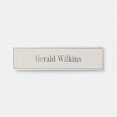 Vanilla Tan Wall Door Desk Name Plate Nameplate Türschild (Vorderseite )