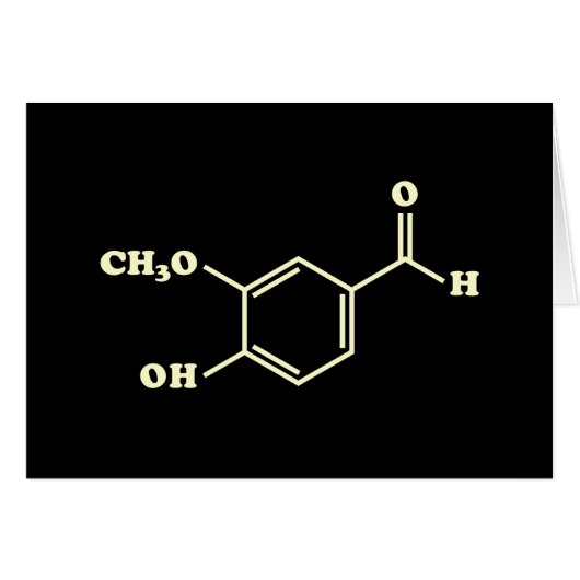 Vanilla Vanillin Molekulare Chemische Formel (Vorderseite (Horizontal))