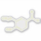 Vanilla Vanillin Molekulare Chemische Formel Aufkleber (Vorderseite)