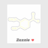 Vanilla Vanillin Molekulare Chemische Formel Aufkleber (Blatt)