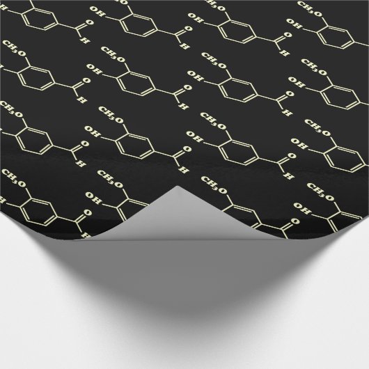 Vanilla Vanillin Molekulare Chemische Formel Geschenkpapier (Ecke)
