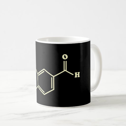 Vanilla Vanillin Molekulare Chemische Formel Kaffeetasse (VorderseiteRechts)