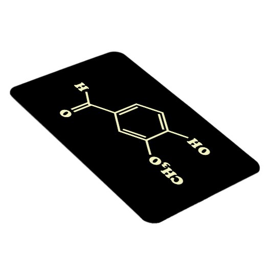 Vanilla Vanillin Molekulare Chemische Formel Magnet (Rechte Seite)