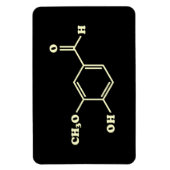 Vanilla Vanillin Molekulare Chemische Formel Magnet (Vertikal)
