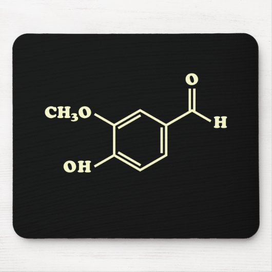 Vanilla Vanillin Molekulare Chemische Formel Mousepad (Vorne)