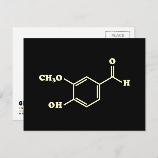Vanilla Vanillin Molekulare Chemische Formel Postkarte (Vorne/Hinten)
