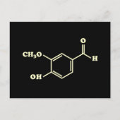 Vanilla Vanillin Molekulare Chemische Formel Postkarte (Vorderseite)