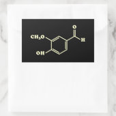 Vanilla Vanillin Molekulare Chemische Formel Rechteckiger Aufkleber (Tasche)