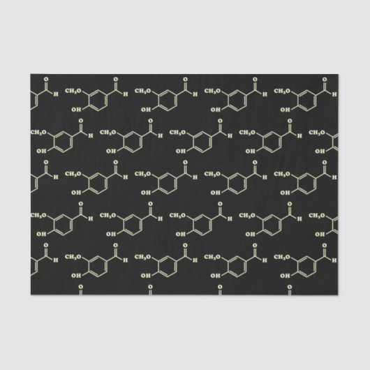 Vanilla Vanillin Molekulare Chemische Formel Seidenpapier (Vorderseite)