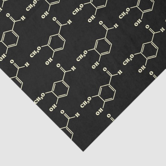 Vanilla Vanillin Molekulare Chemische Formel Seidenpapier (Ausschnitt)