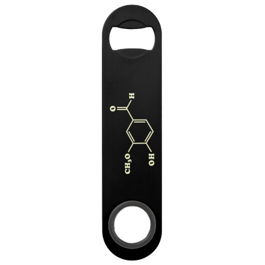 Vanilla Vanillin Molekulare Chemische Formel Speed Flaschenöffner (Vorderseite)