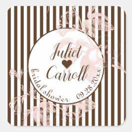 Vanilla White and Schokolade Brautparty Runder Aufkleber