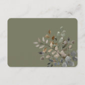 Vanilla White Boho Rose Sage Green Empfang Begleitkarte (Rückseite)