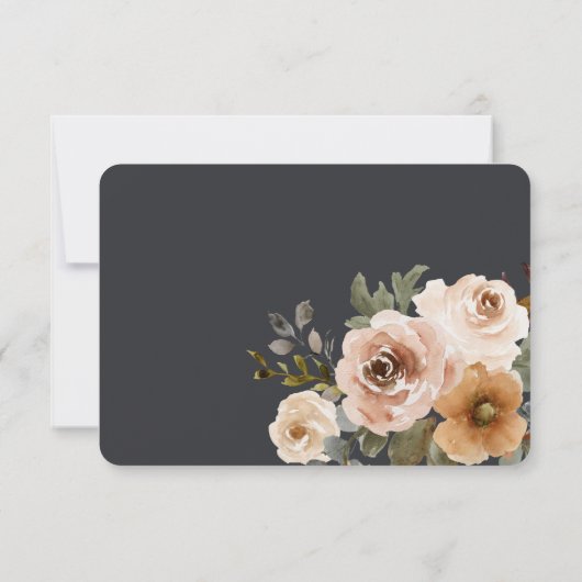 Vanilla White Boho Rose Sage Wedding Save The Date (Rückseite)