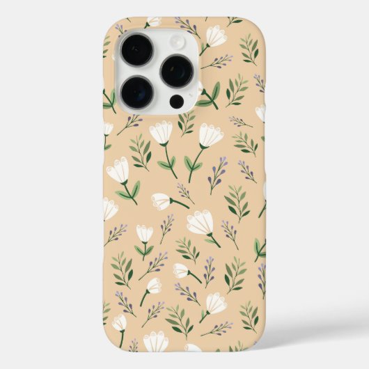 Vanilla & White Floral Phone Case (Rückseite)
