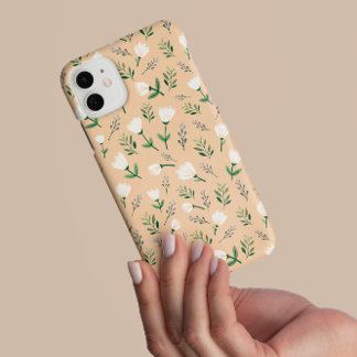 Vanilla & White Floral Phone Case