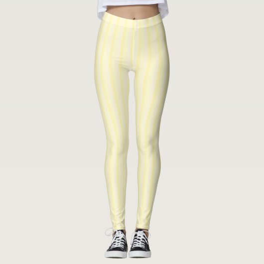 Vanilla Yellow White Colors Modernes Template Leggings (Vorderseite)