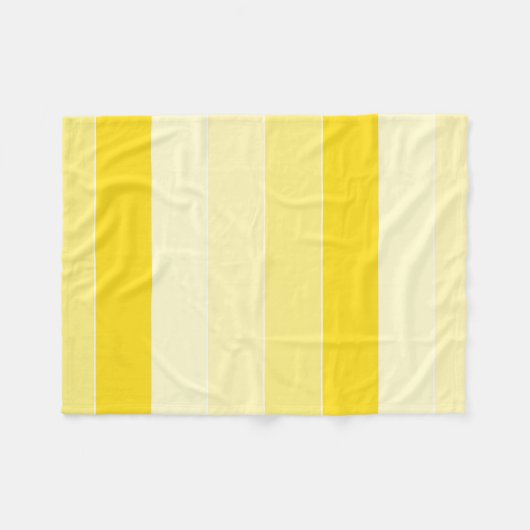 Vanilla Yellow White Stripes Stilvolle Vorlage Fleecedecke (Vorderseite (Horizontal))