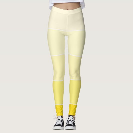 Vanilla Yellow White Template Elegant Modernes Des Leggings (Vorderseite)