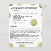 Vanilla Zucker Cookies Rezeptionskarten Postkarte (Vorderseite)