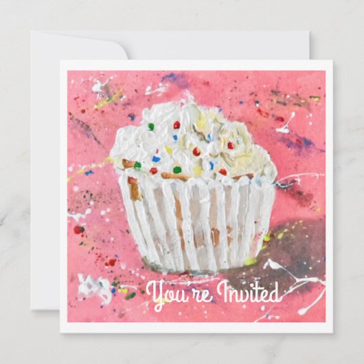 Vanilla Zuckerguss Einladung (Vorderseite)