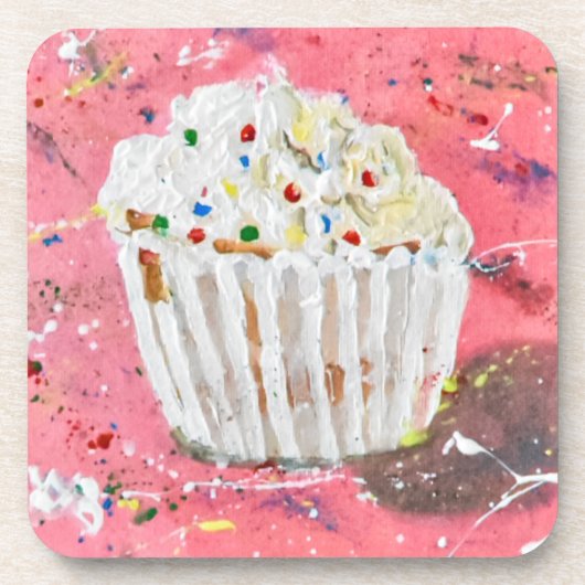 Vanilla Zuckerguss Getränkeuntersetzer (Vorderseite)