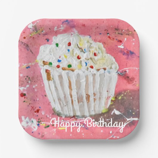 Vanilla Zuckerguss Pappteller (Vorderseite)