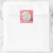 Vanilla Zuckerguss Quadratischer Aufkleber (Tasche)