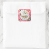 Vanilla Zuckerguss Quadratischer Aufkleber (Tasche)