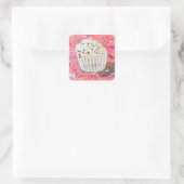 Vanilla Zuckerguss Quadratischer Aufkleber (Tasche)
