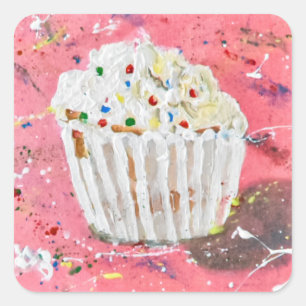 Vanilla Zuckerguss Quadratischer Aufkleber