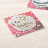 Vanilla Zuckerguss Rechteckiger Pappuntersetzer (angewinkelt)