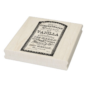 Vanille-Auszug - Vintage Apotheken-Anzeige Gummistempel
