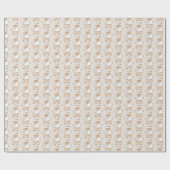 Vanille-Creme-Weihnachts-Gingerbread-Kekse Geschenkpapier (Flach)