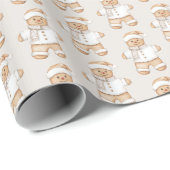 Vanille-Creme-Weihnachts-Gingerbread-Kekse Geschenkpapier (Rolleneckpunkt)