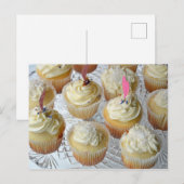 Vanille-Cupcakes Postkarte (Vorne/Hinten)