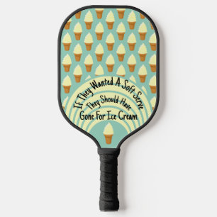 Vanille-Eis-Soft-Servings-Eistüten Süß Lustig Pickleball Schläger