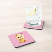 Vanille-Eiscreme-Kegel Kawaii-Set Getränkeuntersetzer (Rechte Seite)
