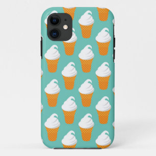 Vanille-Eiscreme-Kegel-Muster iPhone 11 Hülle