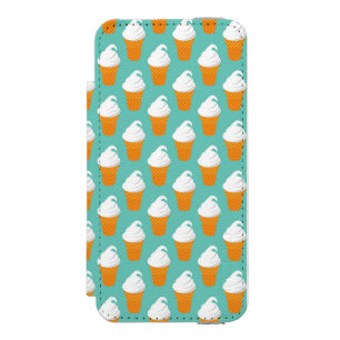 Vanille-Eiscreme-Kegel-Muster Incipio Watson™ iPhone 5 Geldbörsen Hülle