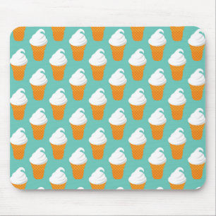 Vanille-Eiscreme-Kegel-Muster Mousepad