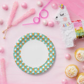 Vanille-Eiscreme-Kegel-Muster Pappteller (Party)