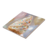Vanille-Eiscreme-Pastell-Streusel-Geburtstag Fliese (Seite)