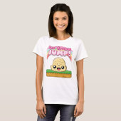 Vanille-Eisportion mit Eiscreme-Sprung-Text T-Shirt (Vorne ganz)